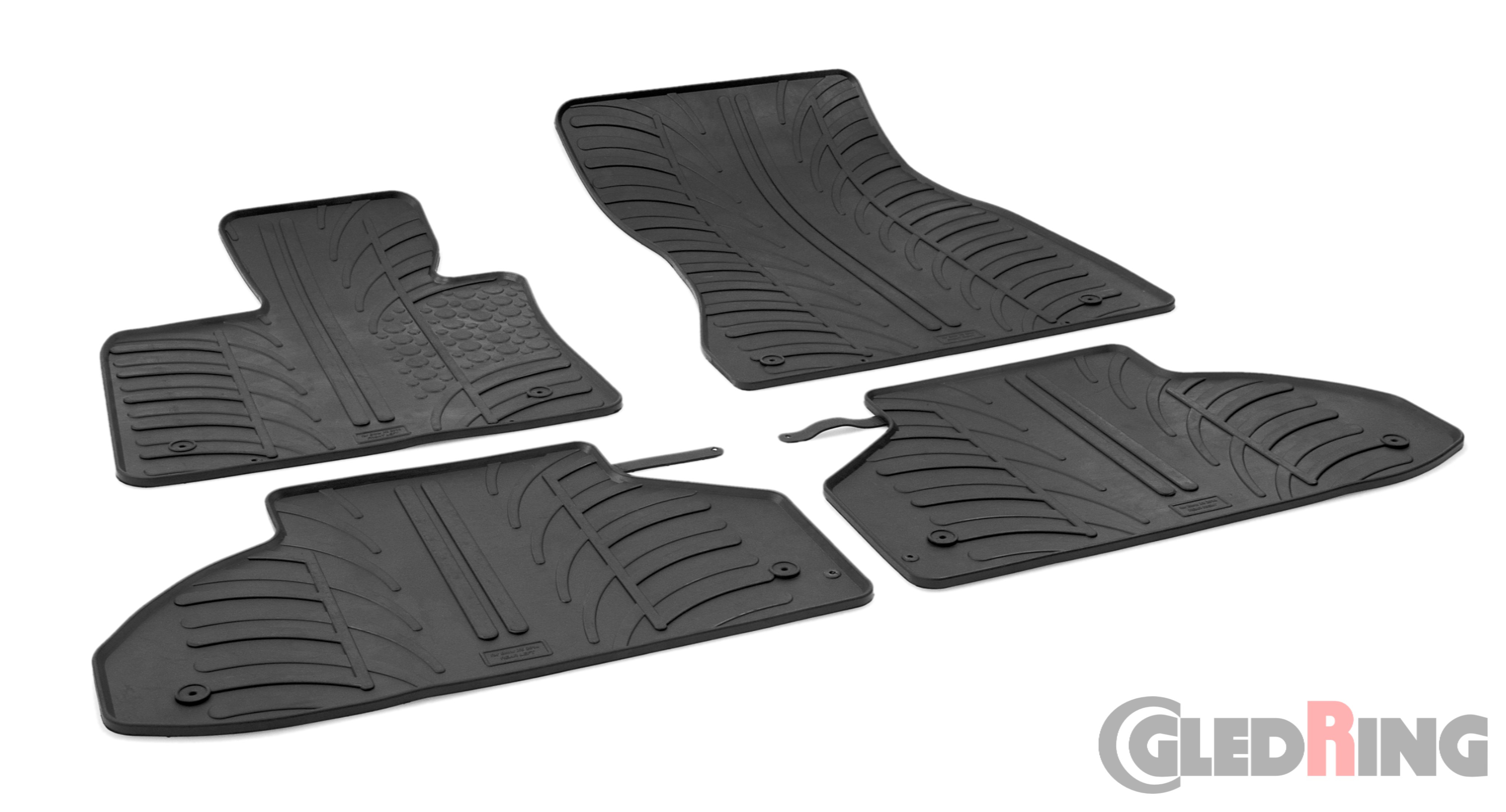 Original Gledring Passform Fußmatten Gummimatten 4 Tlg.+Fixing - BMW X6 2014-10.2019